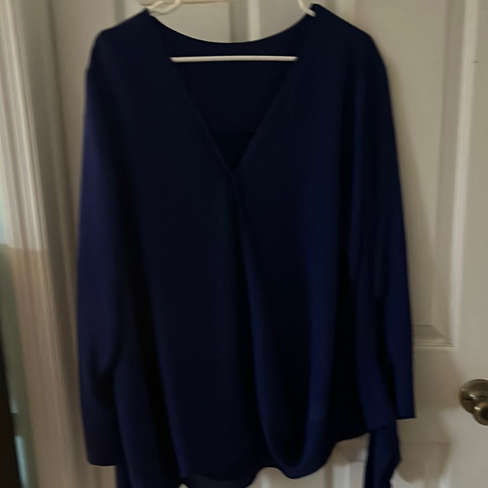 Royal blue blouse long sleeves